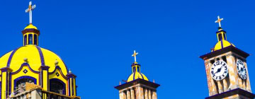 The spires of Catedral de Nuestra Señora de Guadalupe - best call center in Tijuana.