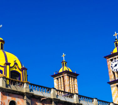 The spires of Catedral de Nuestra Señora de Guadalupe - best call center in Tijuana.