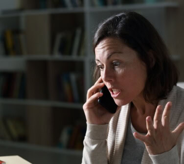 An angry woman calls a call center to complain - best call center careers in Tijuana.