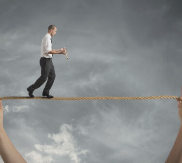 Risks and challenges of business life concept, job stability, finding job stability in a Tijuana call center.