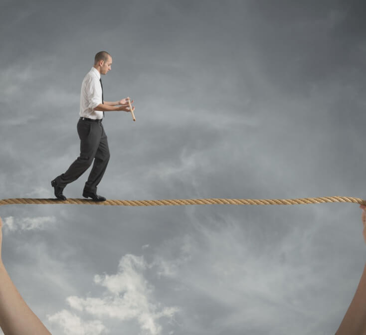 Risks and challenges of business life concept, job stability, finding job stability in a Tijuana call center.