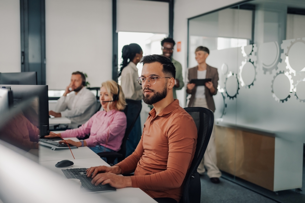 Call center agents learn skills as a benefit of working in a fast-paced environment in Tijuana.