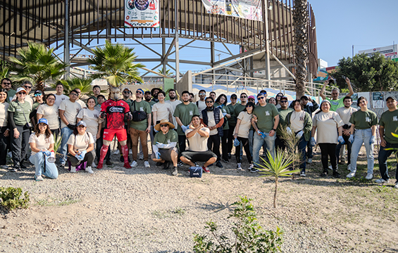 Confie employees volunteer at Santa Fe Park in Tijuana, participating in cleanup and improvement activities as part of the company's Social Responsibility Program.